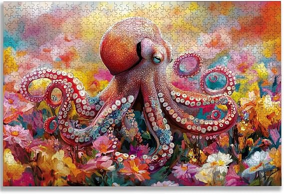 Octopus Puzzles for Adults 2000 Pieces, Animal Jigsaw Puzzles for Adults, 2000 Pieces Wooden Puzzle for Adult, Challenging Game for Families, Wooden Puzzle for Home Decor, Gifts for Women/Men,1706