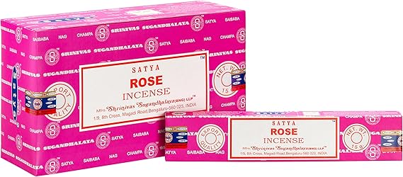 Satya Nag Champa Rose Incense Sticks, 12 Count