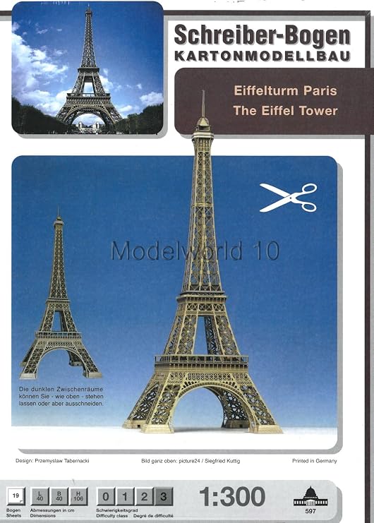Eiffel Tower Card Model