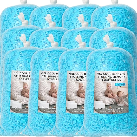 Bean Bag Filler 60lbs Shredded Memory Foam Filling Soft Pillow Stuffer Bean Bag Refill Foam for Couch, Cushion, Plush, Dog Bed, Art Craft | 柔らかい枕詰め物 | 軽いサポート | カウチクッション、ぬいぐるみ、犬のベッド、アートクラフトに最適 | OEKO認定。