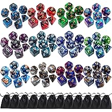Polyhedral DND Dice Set-12 Pack Double-Colors D&D Dice Sets Compatible with Dungeons and Dragons Role Playing Game RPG MTG Games Dice with D4 D6 D8 D10 D% D12 D20 (12 Colors Set)