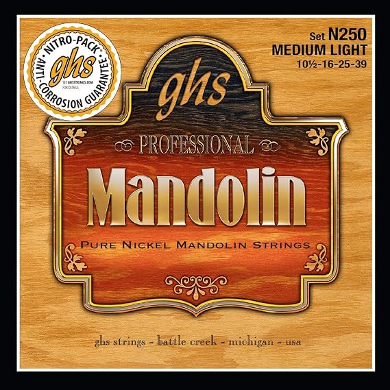 GHS MANDOLIN - Pure Nickel String Set - N250 - Medium Light, 10 1/2-39
