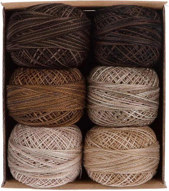 Valdani Pearl Cotton Ball Sz8 73yd 6 Colors Essential Neutrals