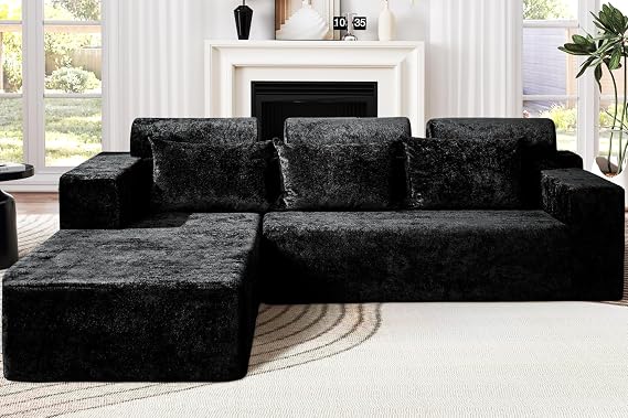105" Modular Sectional Sofa for Living Room,Cloud Couch with L-Shape Chaise