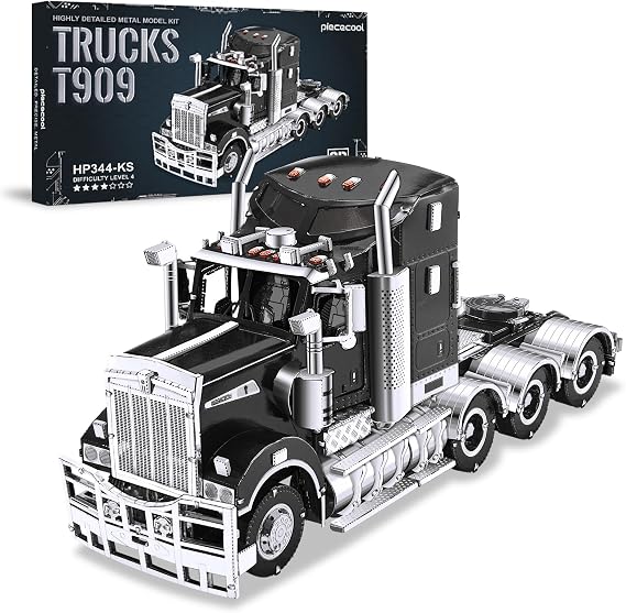 Piececool 3D Puzzles for Adults Metal Car Model Kits - H909 Heavy Truck Head Tractor Metal Model Building Kit, Home Decoration Challenging 3D Puzzles DIY Assembling Crafts Great Gifts