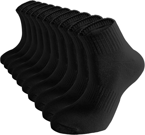 ACCFOD Womens Ankle Socks Thin Cotton Gym Athletic Mini Crew Socks 5 Pairs