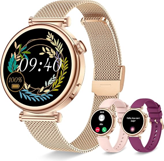 Iaret Smart Watch for Women, Answer/Make Call, 1.27'' Fitness Tracker with Heart Rate/Sleep/SpO2 Monitor, Smartwatch for iPhone Android, 110+ Sport Modes, Stylish Ladies Watch, 41 mm