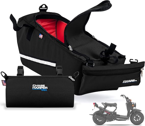 Chase Harper USA - Ruckus 5000 Under The Seat Bag and 105000 Barrel Bag Combo - Compatible with All Ruckus Model Years With Stock Frame Black