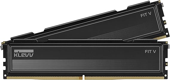 KLEVV FIT V DDR5 32GB (2x16GB) 6000MHz CL30 SK Hynix A-Die 1.35V Gaming Desktop Ram Memory XMP 3.0 / AMD Expo Ready - Black (KD5AGU880-60A300L)