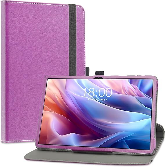 LiuShan Compatible with TECLAST T65 Max Rotation Case,360 Degree Rotation Stand PU Cover for 13" TECLAST T65 Max Tablet (Not Fit TECLAST M50 Pro/TECLAST M50 Mini),Purple