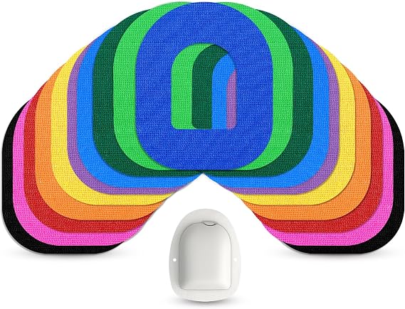 40Pack Omnipod 5 Adhesive Patches Waterproof Flexible & Breathable | Cotton Long Last for 10 Days Medical Grade Skin-friendly Over Patches for Omnipod Dash, Multicolor