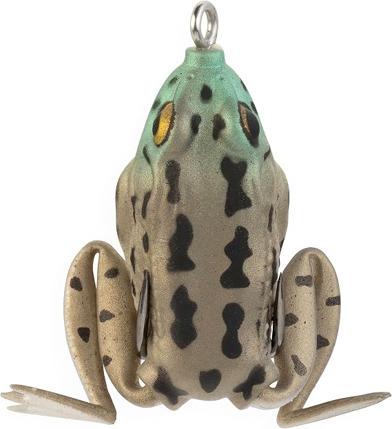 LUNKERHUNT Frog Lure for Bass Fishing | Pocket Frog Fishing Lure 1.75 Inch | Topwater Fishing Lures, Soft Hollow Body, Weedless Hooks for Trout, Pike in Saltwater and Fresh Water