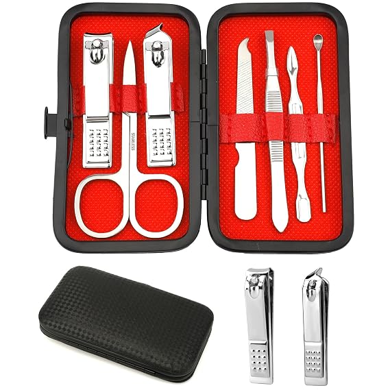 Manicure Kit, Nail Clipper Set, Manicure Set, Nail Clippers for Men Women,Manicure and Pedicure Kit, Travel Nail Clippers Kit, Personal Care Set, Grooming Kit Gifts for Men Family Parents Sliver
