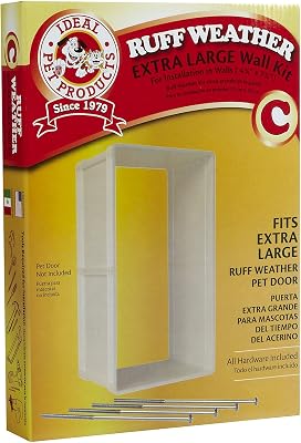 Ideal Pet Products Ruff-Weather Pet Door Wall Installation Kit, Extra Large, 9.75 x 17 Flap Size