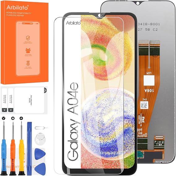 Screen for Samsung Galaxy A04E Screen Replacement for Samsung A042 LCD Screen SM-A042F,SM-A042M Touch Display Digitizer Assembly Repair Parts(Black)