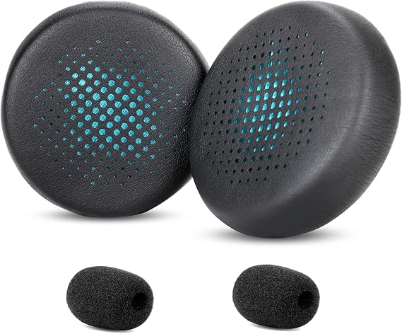 Go Work Earpads Replacement Compatible with JLab Go Work/Go Work Gen 2 Wireless Headsets Ear Pads Cushions with Soft Protein Leather Noise Isolation High-Density Foam Black