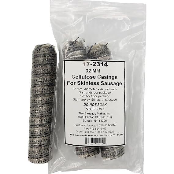 The Sausage Maker - Cellulose Sausage Casings, 32mm