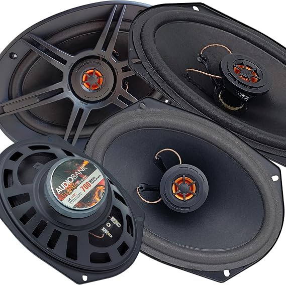 Audiobank AB692S 6x9 Inches 1400 Watt Max Power 2-Way Car Audio Stereo Coaxial Speaker (2 Pair) - 4 Speakers