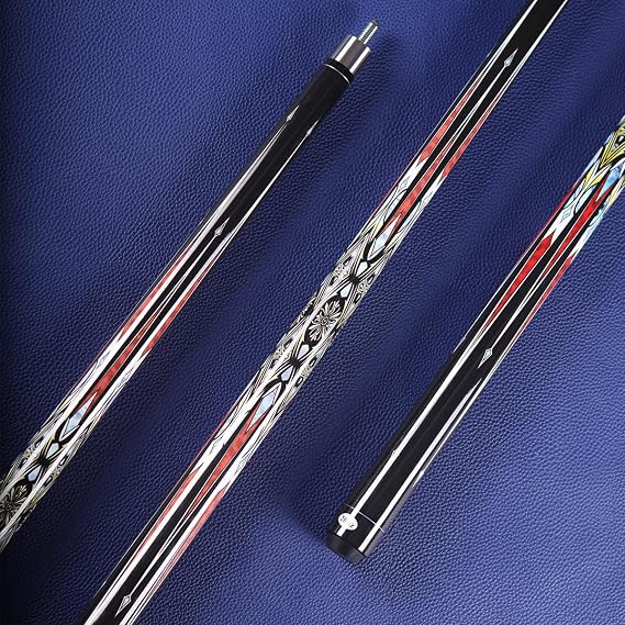 Canadian Maple 2-Piece Pool Cue, 58" 13mm Tip, 5/16"18 Stainless Steel Joint, 19-20oz Billiard Cue for Beginners Home & Commercial Use