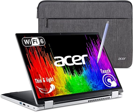 Acer Aspire 3 Spin 14" 2 in 1 Laptop, 1920 x 1200 IPS Touchscreen, Intel Core i3-N305, Intel UHD Graphics, Webcam, Wi-Fi 6, Win 11 Home in S Mode, w/Stylus Pen (8GB RAM | 512GB PCIe SSD +Stylus Pen)