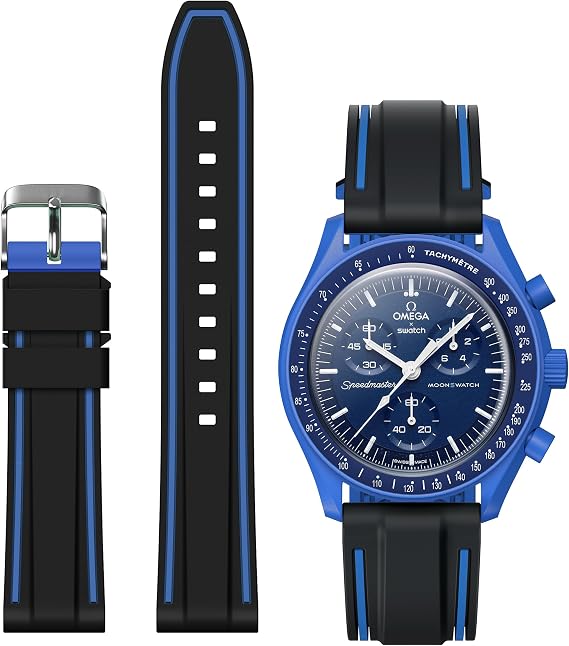 Strap for Omega x Swatch MoonSwatch/Rolex Watch/SEIKO Watch 20mm, Omega X Swatch Moonswatch Speedmaster Quick Release Silicone Strap
