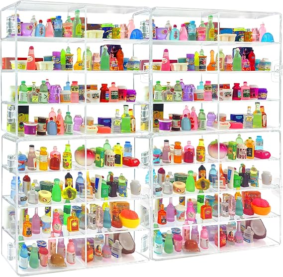 8 Slot Mini Brands Display Case,Plastic Mini Brands Storage Case | Adjustable dividers fit mini collectibles and minibrands. Case only, Minibrands not included.