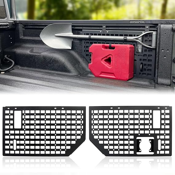 MAIKER Side Bed Molle Panel Rack System Cargo Storage Organizer Compatible with 2019-2023 Gladiator JT 2pcs