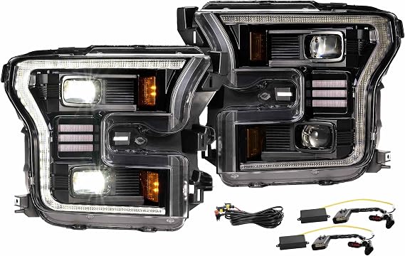Morimoto XB Hybrid LED Headlights Fits Ford F-150 2015-2017 and Raptor 17-20, Plug and Play Headlight Assemblies (LF550.2)