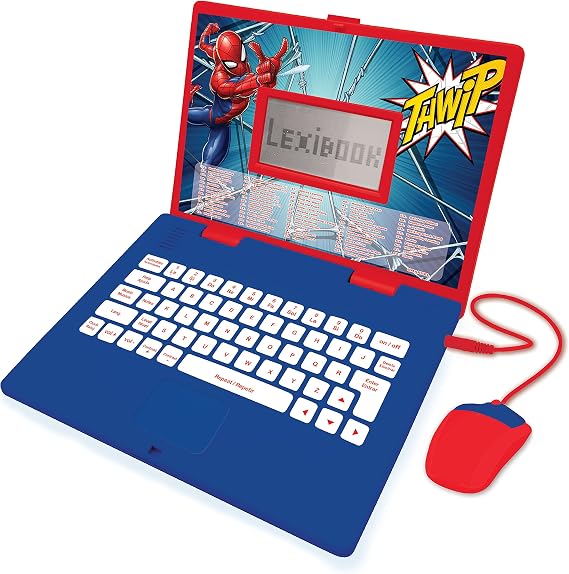Lexibook, Spider-Man Educational Laptop for Kids, JC598SPi2 | Spanish/English, 124 activities, Learning games and music