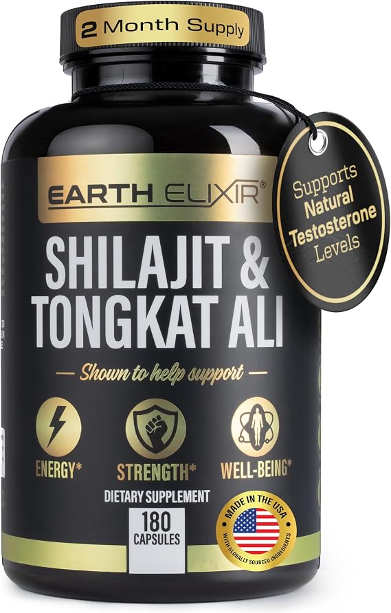 Shilajit and Tongkat Ali for Men and Women Pure Shilajit Capsules w/High Potency Fulvic Acid & Trace Minerals Shilajit for Men with Natural Testosterone Support for Energy & Muscle Growth