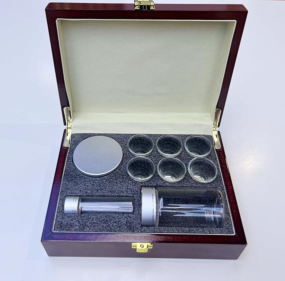 Portable Communion Service Set With Hard Case, 6 Communion Glasses Cups, Tin Bread Container, 100ml Juice Container, Anointing Oil Bottle, Great Catholic Gift for Ordination