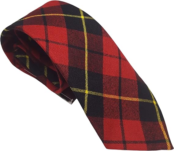 Wallace Modern Tartan Spring Weight Premium Wool Neck Tie - Made in Scotland