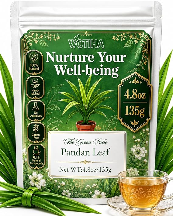 WOTIHA Dried Pandan Leaves, Air-Dried, 4.76 oz (135 g)