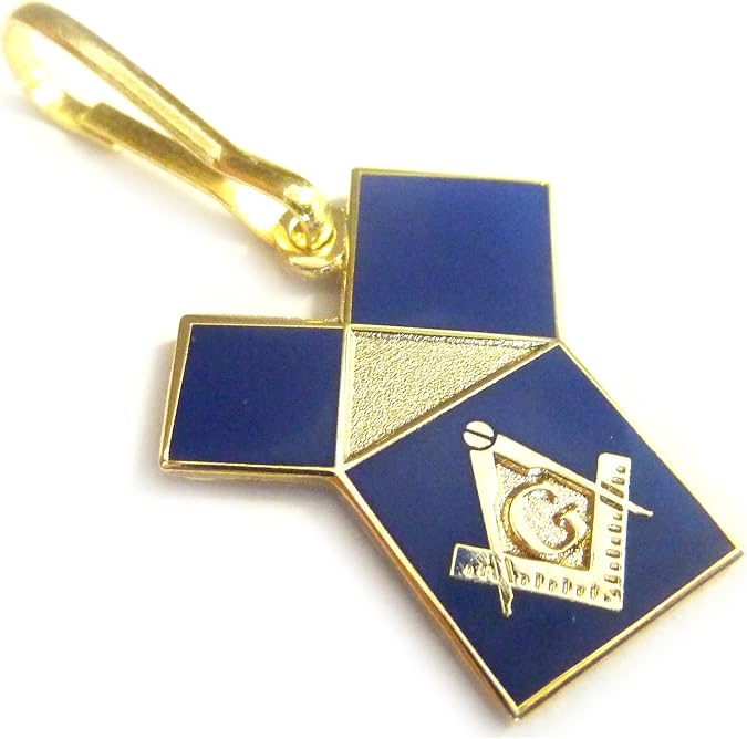 Euclid's 47th Problem Pythagorean Theorem Freemason Masonic Zipper Pull Clip
