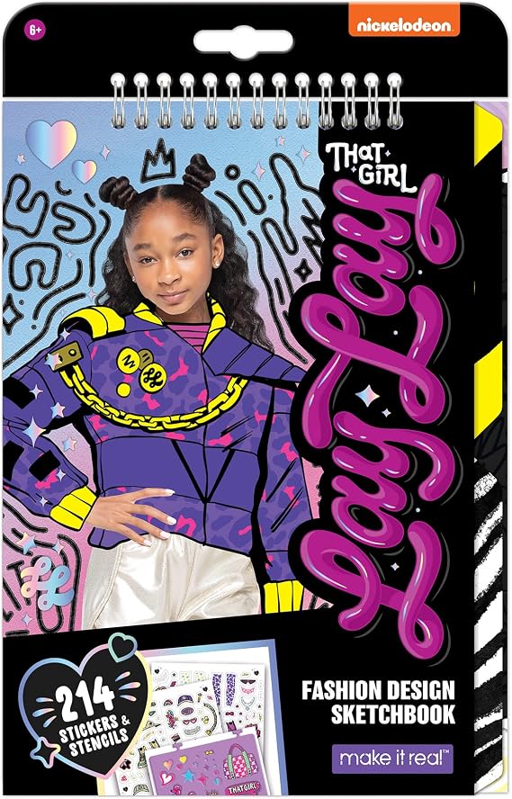 That Girl Lay Lay: Fashion Design Sketchbook - Make It Real, Nickelodeon, Includes 214 Stickers & Stencils, Draw Sketch & Create, Fashion Coloring Book, Tweens & Girls, Kids Ages 6+