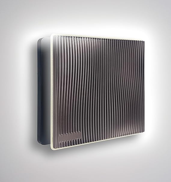 CubeTECH CTQF100t Smart LED 4" Inch Bathroom Extractor Fan w/Timer Overrun Delay. Black Silver Grooved High Airflow Silent Bathroom/Toilet Ventilation - Kitchen Ceiling Extractor - 240v