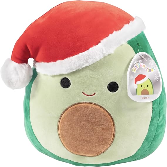 Squishmallows 12-Inch Austin Avocado Holiday Jazwares Plush | Soft Squishy Collectible Avocado Holiday Stuffed Animal Toy Gift for Kids, Boys & Girls