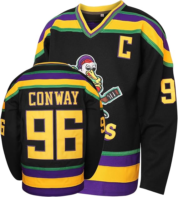 Phoneutrix Charlie Conway #96 Mighty Ducks Movie Hockey Jersey White Green