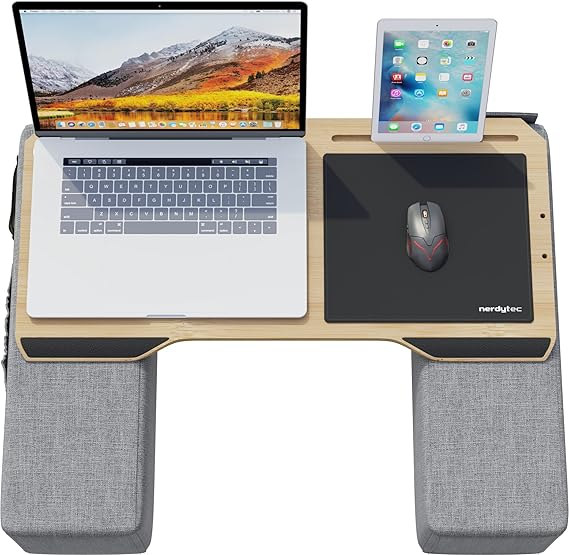Couchmaster CYWORX, Ergonomic Lap Desk for Notebooks or Wireless Equipment, Lapdesk for Home Office, Perfect for Couch and Bed, Including Pillows and Mousepad