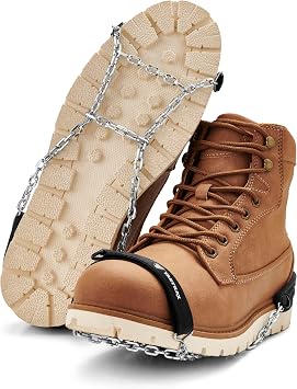 Yaktrax Quick Chains Traction Cleats - 360-Degree Grip on Snow, Ice, Multi-Terrain Surfaces - Abrasion & Rust Resistant - Unisex