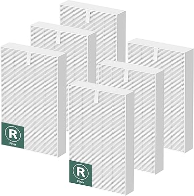HPA300 HEPA Air Purifier Filter R for Honeywell Air Purifier HPA100200300 and 5000 Series, 6 Pack HEPA Filter Compatible with Honeywell R Filter HRF-R3 & HRF-R2 & HRF-R1