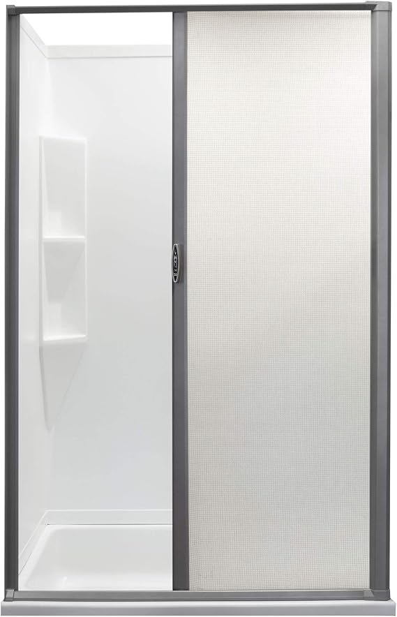 RecPro RV Retractable Shower Door | 36" x 65" | Platinum