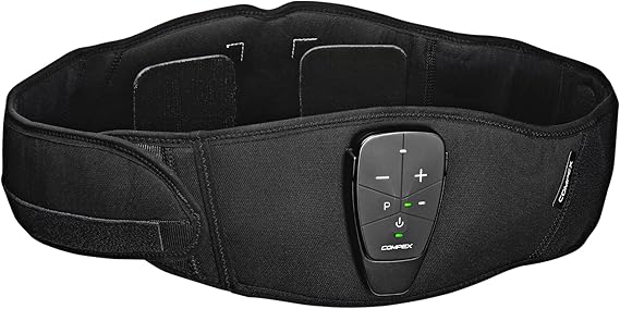 Compex Corebelt 1.0 – Ab and Lumbar Electro Stimulation Belt (EMS) - 2 programs to get a flatter, firmer stomach.