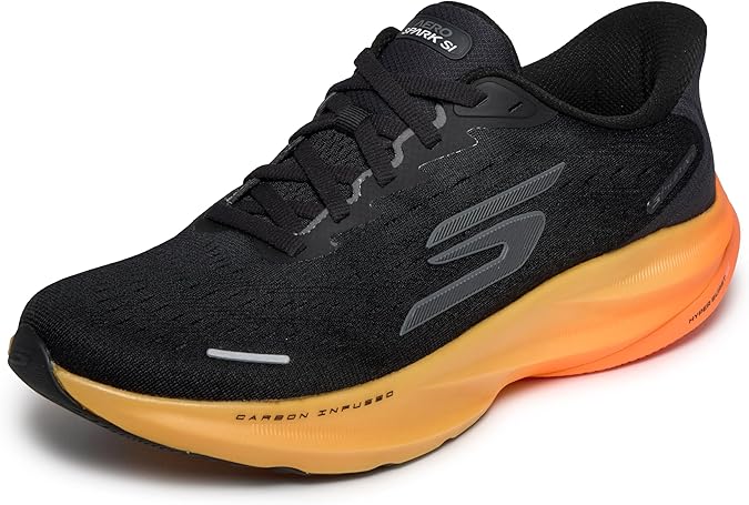 Skechers Mens Aero Spark Hands Free Slip-ins | Premium Running Design, Hands Free Slip-Ins, Hyper Burst Ice Cushioning, Carbon-Infused H-Plate, Arch Fit, Goodyear Rubber