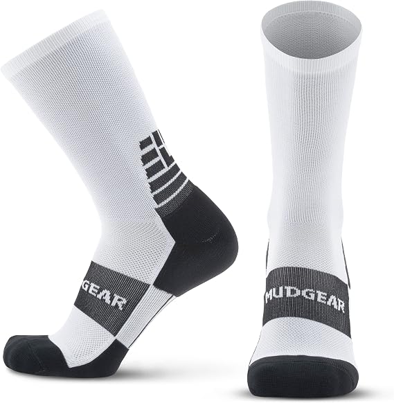 MudGear 5" Crew Trail Running Socks, Anti-Blister, Cushioned, Superior Fit