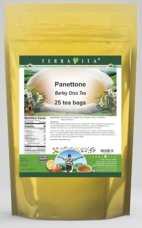 Panettone Barley Orzo Tea (25 tea bags, ZIN: 555486)