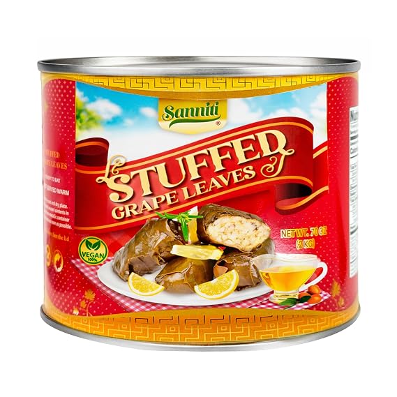 Sanniti Dolmas Stuffed Grape Leaves | Ready to Eat, 70 oz