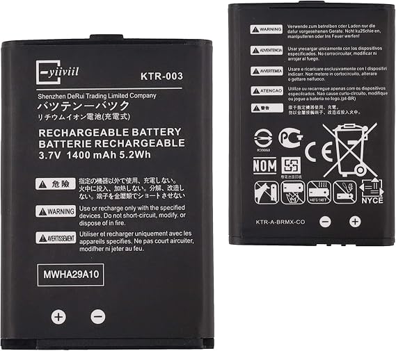 Replacement Battery KTR-003 Compatible with New Nintendo 3DS N3DS 1400mAh 5.2Wh