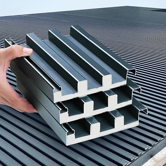 Roofing Sheets 3 Pcs Insulated Roofing Cladding Board, 5 10 12 ft Long Splicable Corrugated Metal Sheets, Windproof &amp; Waterproof Roofing Tiles for Pergola(L-10ft/3m)