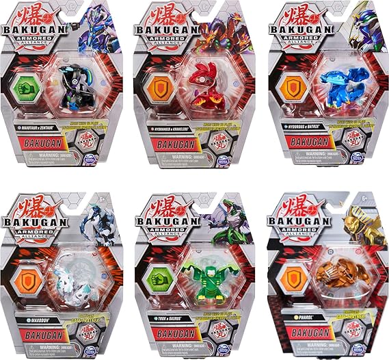 BAKUGAN Fused Dragonoid x Tretorous, 5-cm Tall Armored Alliance Collectible Action Figure and Trading Card